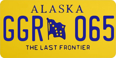 AK license plate GGR065