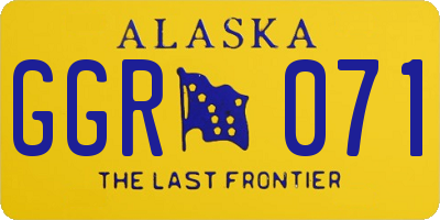 AK license plate GGR071