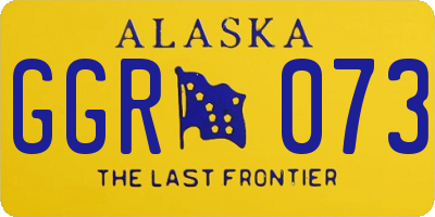 AK license plate GGR073
