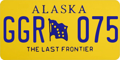 AK license plate GGR075