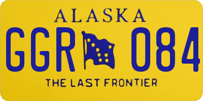 AK license plate GGR084