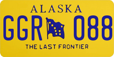 AK license plate GGR088