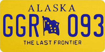AK license plate GGR093