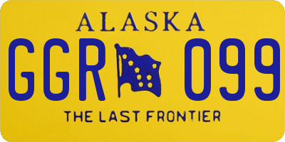AK license plate GGR099
