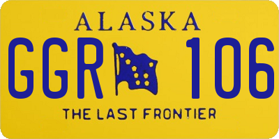 AK license plate GGR106