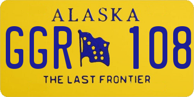 AK license plate GGR108