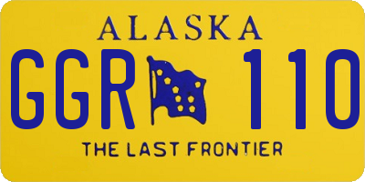 AK license plate GGR110