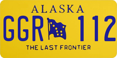 AK license plate GGR112
