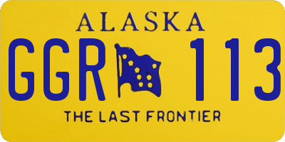 AK license plate GGR113