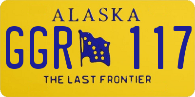 AK license plate GGR117