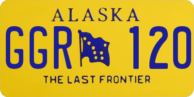 AK license plate GGR120