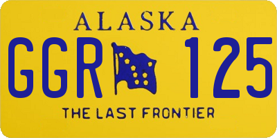 AK license plate GGR125