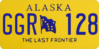 AK license plate GGR128