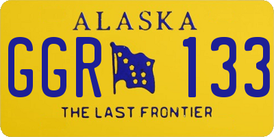 AK license plate GGR133