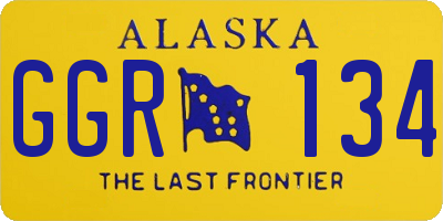 AK license plate GGR134