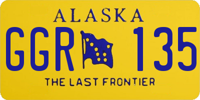 AK license plate GGR135
