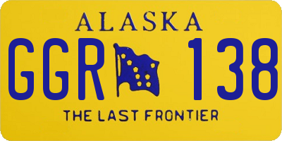 AK license plate GGR138