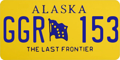 AK license plate GGR153