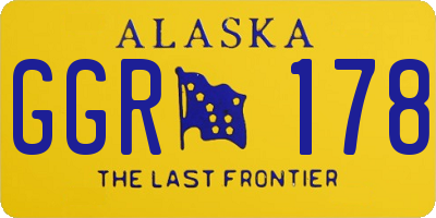 AK license plate GGR178
