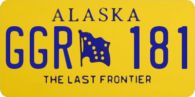 AK license plate GGR181