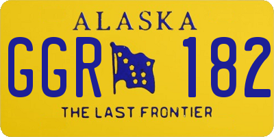 AK license plate GGR182