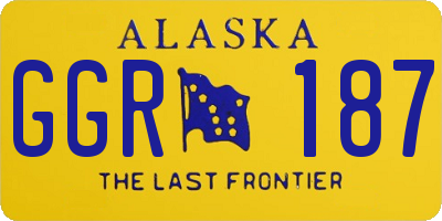 AK license plate GGR187