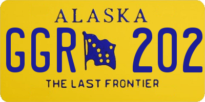 AK license plate GGR202