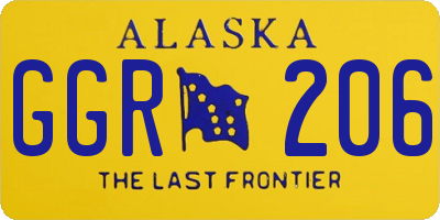 AK license plate GGR206