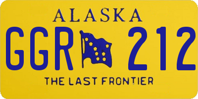 AK license plate GGR212
