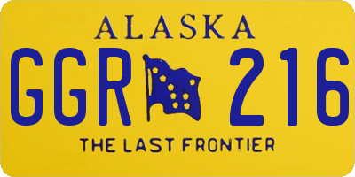 AK license plate GGR216