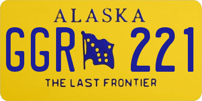 AK license plate GGR221
