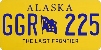 AK license plate GGR225