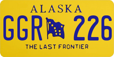 AK license plate GGR226