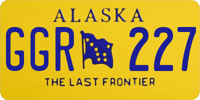 AK license plate GGR227
