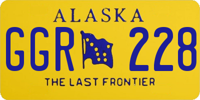 AK license plate GGR228
