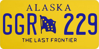 AK license plate GGR229