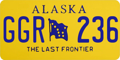 AK license plate GGR236