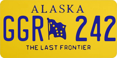 AK license plate GGR242