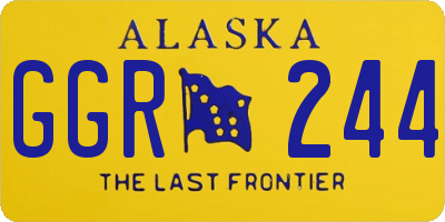 AK license plate GGR244