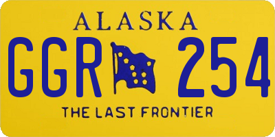 AK license plate GGR254