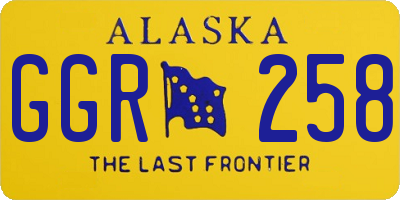 AK license plate GGR258