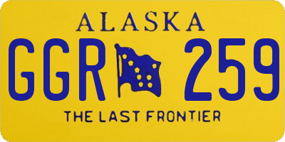 AK license plate GGR259