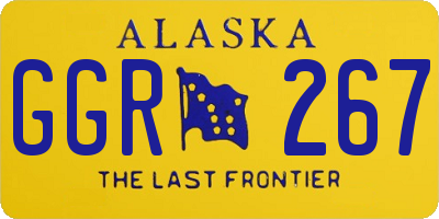 AK license plate GGR267