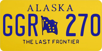 AK license plate GGR270