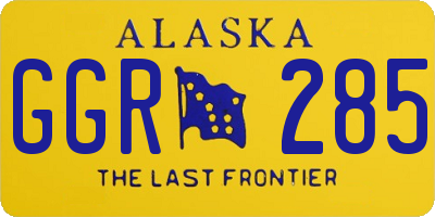 AK license plate GGR285