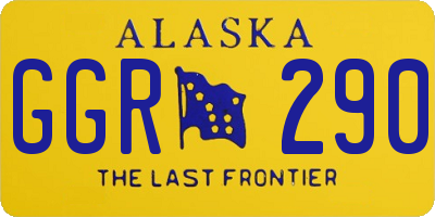 AK license plate GGR290
