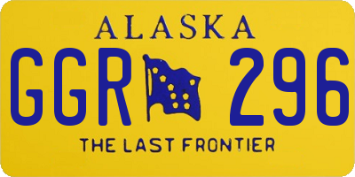 AK license plate GGR296