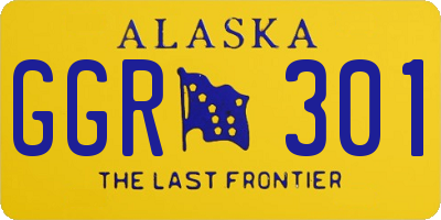AK license plate GGR301