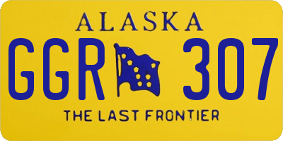 AK license plate GGR307