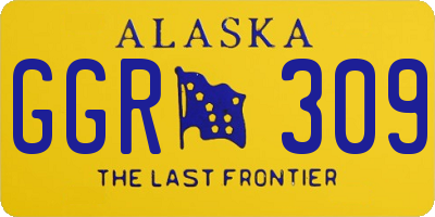 AK license plate GGR309